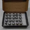 M12x1.5 Wheel Lug Nuts for Cmary Corolla, 20PCS One-Piece OEM Mag Lug Nuts 12x1.5 Lug Nut with 3/16'' (21mm) Hex for Camry Tacoma Corolla Rav4 4Runner ES350 IS300 (Chrome)
