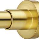 Shower Curtain Rod Tension- No Drill Non-Slip Spring Tension Shower Rod for Window or Bathroom, 43-73 inches Metal Steel, Light Gold