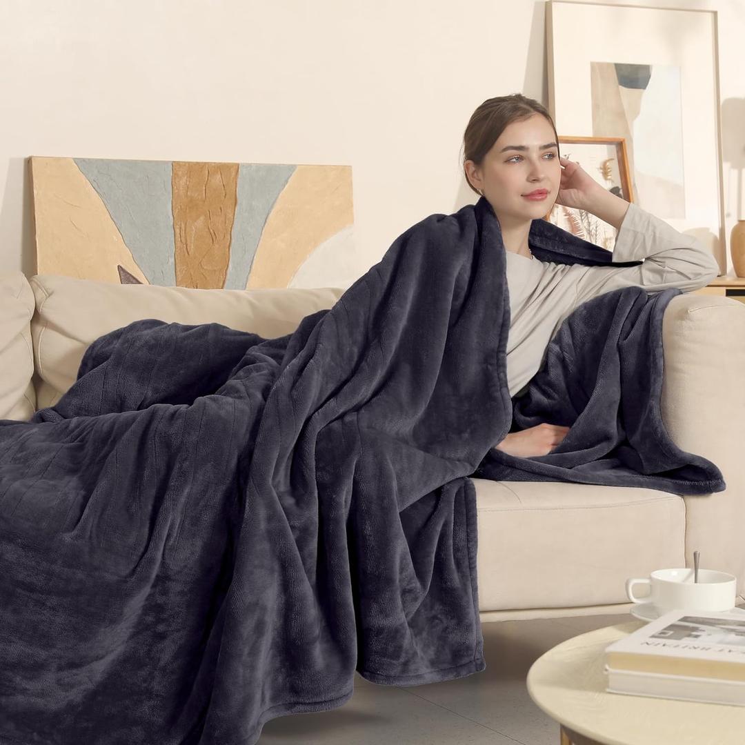 COZYTY Heated Blanket Electric Blanket Full Size, Super Soft Cozy Upgraded Flannel Heating Blanket with 6 Heating Levels & 1-10 Hours Auto Off, Fast Heating & Overheat Protection, 72" x 84", Dark Gray