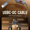 Starlink Mini USB-C to DC Power Cable – Smart PD Chip & 18AWG Copper Wire with Voltage & Current Display for Fast Troubleshooting, Waterproof Accessories for Home, RV & Outdoor Camping (3m/9.8ft)
