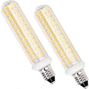 New Upgrade -E11 led Bulb,125 LEDs 100W 120W Halogen Bulbs Equivalent, 10w 1100lm, E11 Mini Candelabra Base Warm White 3000k,AC 110V/130V,JD T3 T4 Bulb (2 Packs)