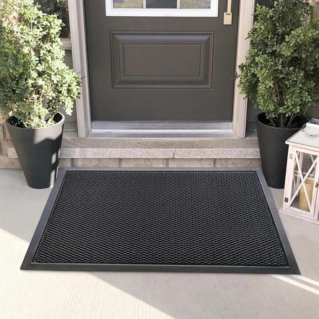 Front Door Mat, Durable Welcome Matt Outdoor, 3D Mesh Heavy Duty Doormat Outside Entrance, Non-Slip, Waterproof, Easy Clean, Stain Resistance, Fade Resistant Entryway Mats, 35"X24" Black Front Door Mat, Durable Welcome Matt Outdoor, 3D Mesh Heavy Duty Doormat Outside Entrance, Non-Slip, Waterproof, Easy Clean, Stain Resistance, Fade Resistant Entryway Mats, 35"X24" Black