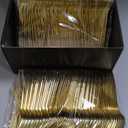 360 Count Extra Heavy Duty Gold Plastic Forks Disposable, BPA-Free, Heat Resistant, Solid and Durable Disposable Forks Bulk, Premium Plastic Forks heavy duty for Party Supply