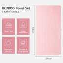 REDKISS 4 Pack Microfiber Bath Towels - Extra Large, Super Absorbent, Quick Dry Waffle Towels Set for Bathroom, Spa, Gym, and Travel - Luxury, Plush, 4 Multicolor