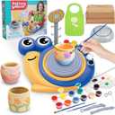 Pottery Wheel for Kids Ages 8-12 - DIY Craft Kit with Air Dry Clay, Painting Tools & Supplies - Arts & Crafts Gifts for Girls & Boys Ages 5-7 6-8 8-10 8-13 Years Old - Birthday & Christmas Gifts