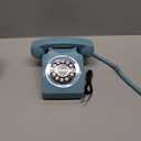 Landline Phones for Home, TelPal Corded Home Phone, Retro Desktop House Phone, Classic Vintage Old Fashion Telephone for Home, Office & Hotel, Red Wired Antique Analog Telephone Gift for Seniors (Blue)