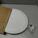 BEMIS 500EC 390 Toilet Seat with Easy Clean & Change Hinges, 1 Pack Round, Cotton White