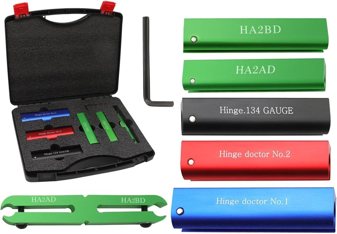 HA1234 Door Repair Set Door Adjustment Tool 6 Pieces Hinge Repair Kit Fit for Quick Adjustment Loose or Sagging Door Versatile Tool Hinge Fixing Tool