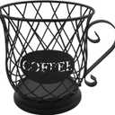 Coffee Pod Storage Basket - 35 K Cup Organizer, Black