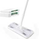 Eyliden Dust Mop, Sweeping & Mopping Kit with 58" Extended Long Handle, 36 Disposable Dry Cloths, Multi Surface Sweeper Mops for Hardwood, Tile, and Vinyl Floor Cleaning, Iron Handle, White