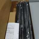 Matte Black Curtain Rod Itself is 30-144 inch 2 Pack, Fit 30 to 142, 66 to 120 inch Windows with 1 Inch Diameter Heavy Duty Adjustable Telescopic Rod, 1 Inch Diameter Splicing Extra Long