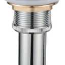 Pop Up Sink Drain with Overflow Bouncing Style Stopper Brass Polished Chrome for Bathroom