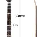 Electric Guitar Neck Maple Head Rosewood Fretboard 24 Fret for IBZ Parts Replacement Black