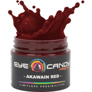Eye Candy Resin Pigment Paste  Highly Pigmented Epoxy Color, 2 oz, Solid Non-Metallic, Mixable for Custom Shades (Akawain Red)