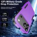 for iPhone 17 Pro Max Case [Shockproof] [Dropproof] [Heavy Duty Protection] [Pocket-Friendly] Slim & Tough Non-Slip Protective Phone Cover for iPhone 17 promax 6.9inch, Purple