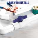 2 Pack PVC Ball Valve 1-1/4inch, PVC Water Pipe Shut Off Valve 1-1/4'' with Double Socket Full Flow Port, Schedule 40 Plastic Control Valve for Commercia, Swimming Pool, Irrigation System