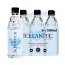 Icelandic Glacial Natural Spring Alkaline Water, 500 ml / 16.9 Fl Oz (Pack of 6), BBD 09/15/2027