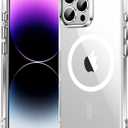 Temdan for iPhone 14 Pro Max Case Clear, [Compatible with Magsafe][Anti-Yellowing][Military-Grade Protection] Shockproof Slim Magnetic Phone Case for iPhone 14 Pro Max, Transparent