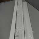 AIRLAJYID Cordless Faux Wood Blinds 28" W x 36" H, 2 Inch Slat Horizontal Windows Blinds with Crown Valance, Room Darkening Blinds, White Blinds for Home Interiors.