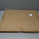 WREVERW Rustic Wood Frame Wall Mirror, Distressed White Floral Carved Design, Vintage Farmhouse Decorative Mirror for Living Room, Bedroom, Bathroom, or Vanity, 16"x22"