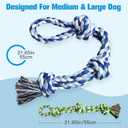 UPSKY Dog Rope Toys 2 Nearly Indestructible Dogs Toy for Medium to Large Breed, Dental Cleaning Chew/Tug Toy for Boredom, Dog Grinding Teeth for Aggressive Chewers