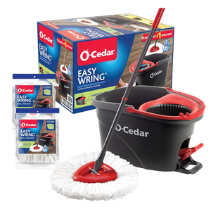 Brand: O-Cedar
4.4
4.4 out of 5 stars
(36,070)
O-Cedar EasyWring RinseClean Microfiber Spin Mop & Bucket Floor Cleaning System, Grey