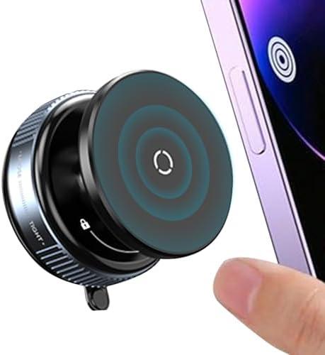 Vacuum Phone Mount, Magnetic Stand Holder, 360 Rotatable Mobile Support, Hands-Free Viewing Accessory, Dashboard Phone Mount Tool, Stand for Smartphone Vehicle Windshield RV Home Gym Mirror