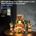LocoLee LED Light Kit Compatible with Lego The Iron Golem Fortress 21250, 2023 Upgraded Creative Lighting Set Accessories Compatible with Lego 21250 Building Set (Lights Only, No Models)