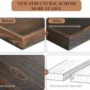 Gurfuy Rustic Wooden Serving Tray 24" Square - Extra Large Square Ottoman Table Tray for Farmhouse Decorative Oversized Coffee Table Trays Living Room Kitchen Counter Breakfast Brown