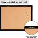 ABERLLS Monthly Calendar Dry Erase Board for Wall, 17''x13'' Whiteboard with Black Wood Framed, Magnetic White Boards, 2in1 White Board Cork Board Combo