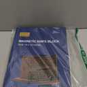 HOSHANHO Magnetic Knife Block 14 x 10 Inches, Double Sided Magnetic Knife Holder Rack for Kitchen Counter, Acacia Wood Magnetic Knife Storage Stand with Knife Sharpener