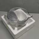 Kltchonald Tilt-Head Stand Mixer Glass Bowl, 5 QT,Compatible with Kitchenaid Artisan&Classic Series,Glass Bowl with Lid,Mixer Bowl Cover to Prevent Spilling of Ingredients,Contemporary with Grey Lid