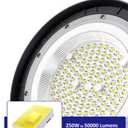 250W UFO High Bay Lights 30000LM LED Shop Light Plug & Play 10 Pack
6000K Commercial Bay Lighting IP65 Garage Light, Wide 120° Lighting Coverage, Clear Daylight with CRI>90, 5ft Power Cable
