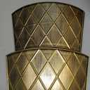 Lanpn Metal Christmas Tree Collar 24 inch, Christmas Tree Ring Collar for Small Mini Pencil Xmas Stand Cover Real Artificial Trees Indoor Outdoor Decoration (Gold, Diamond)