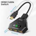 HDMI Switch 4K HDMI Splitter, Automatic HDMI Switch 3 in 1 Out with Pigtail HDMI Cable, 3 Ports HDMI Switcher Support HDCP 2.2 Full HD 4K 1080P 3D for Fire Stick Apple TV PS5 PS4 Xbox PC