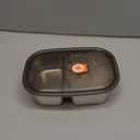 Electric Lunch Box Dual Compartment Container and Lid (1.5L Silver-Dual)