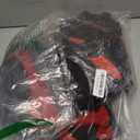 Sinmoe 17 Pcs Car Seat Covers Full Set, Steering Wheel Cover Center Console Pad Armrest Safety Belt Seatbelt Cup Mats Emblem Ring Sticker Accessories Set (Black, Red)