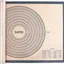 Sapid Extra Thick Silicone Pastry Mat Non-slip with Measurements for Non-stick Silicone Baking Mat Extra Large, Dough Rolling, Pie Crust, Kneading Mats, Countertop, Placement Mats (24" x 36", Gray)