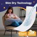 Dimples Booster Pads, Baby Diaper Doubler Inserts with Adhesive - 1 Size Fits All Diapers - Boosts Absorbency - No More leaks for Overnight, Travel, Nighttime or Anytime 21 Count