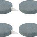 AQUANEAT Air Stone Disc, 4 Packs, Aerator Bubble Diffuser, Air Pump Accessories for Hydroponics, Aquarium Fish Tank, Ponds, DWC Reservoirs and Circulation System (3 inch)