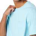 Amazon Essentials Men's Short-Sleeve Crewneck Pocket T-Shirts, Pack of 2 (Blue, XS)