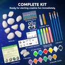 Rock Painting Kit- Glow in The Dark Rock Kit, Arts and Crafts for Kids Ages 6-12, Art Supplies Toy , Kids Craft Paint Kits, Arts & Crafts for Boys Girls Birthday Party Gift Toy
