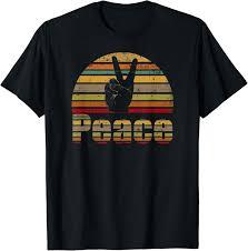 Peace T-Shirt Retro Love 60s 70s Hippie Gift T-Shirt XXL