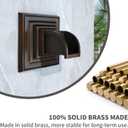 Solid Brass Waterfall Spout Scupper Made Exquisite Handcrafted, Water Fountain Spillway Luxury Landscape Decor for Pools, Ponds, Water Walls (4.76 inch)
