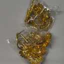 Metal Daisy Shower Curtain Hooks, Rust-Resistant Hooks for Shower Curtain Rods, Set of 12, Bathroom Daisy Flowers Heavy Duty Design Beautiful Floral Decoration (Gold)