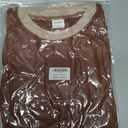 Besshopie Womens Long Sleeve Shirts Crewneck Casual Tunic Tops Fall Fashion Outfits (Brown, M)