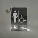 Men's + Women's Room Restroom Signs with Braille, ADA Compliant Restroom Signs, Self Adhesive ABS Plastic Restroom Sign for Business 9" x 6"