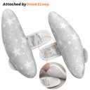Infant Travel Pillow, Adjustable Baby Head Neck Support Cushion for Car Seat and Stroller - Comfortable and Lightweight Baby Travel Pillow, with Moon and Star Pattern