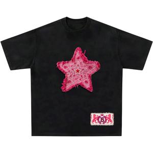 Verdusa Men's Graphic T Shirts Drop Shoulder Vintage Short Sleeve Casual Tee Tops (M)