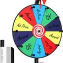 Spinning Wheel - 12 Inch Color Prize Wheel with Stand, Table Spinner for Trade Shows, Carnivals & Home Games